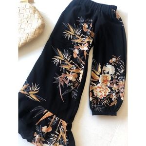 Black and floral off shoulder dress